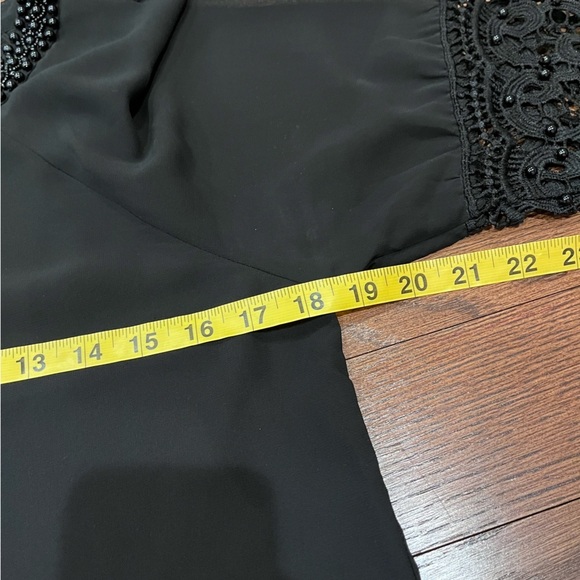 Faisca Black Mesh Knit Long Sleeve Top Witchy Vampire Whimsical 90s Goth Emo Y2K - Picture 7 of 9